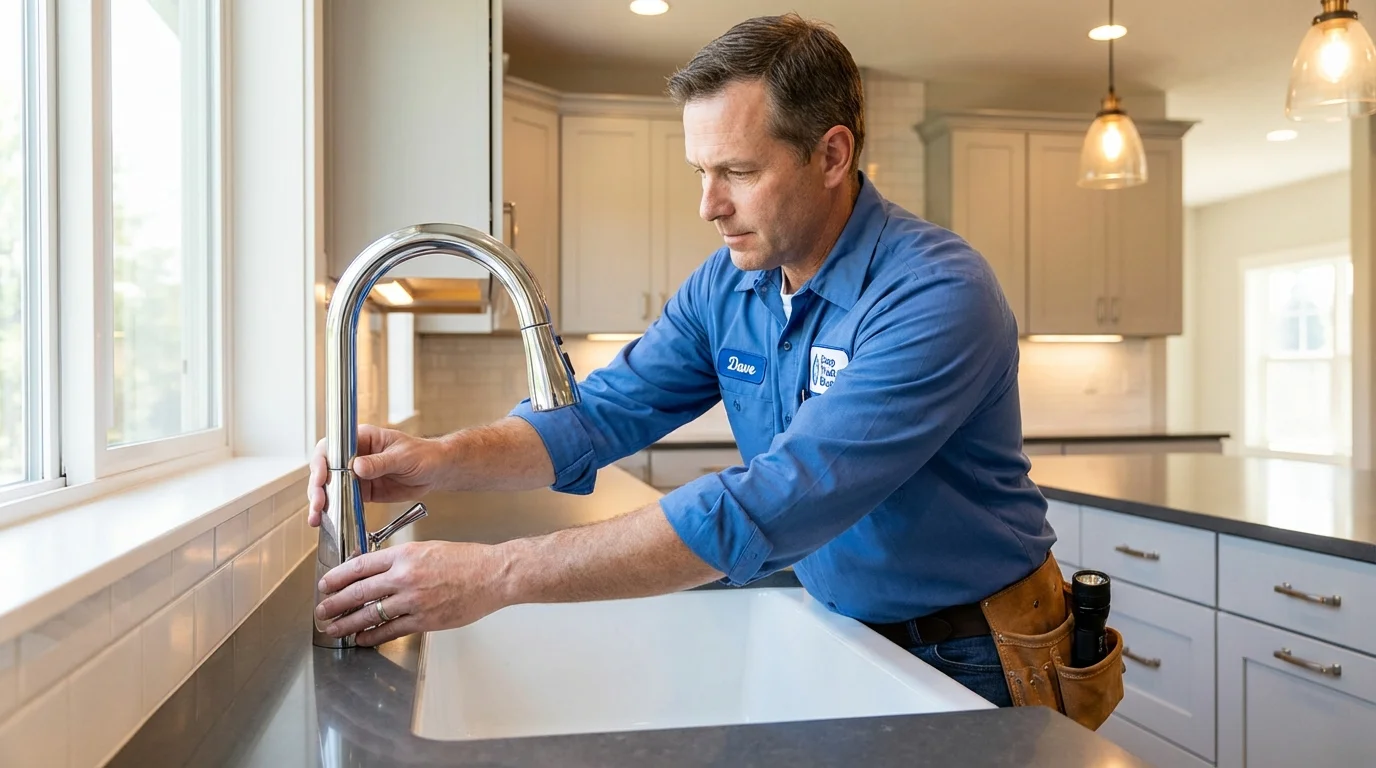 Kitchen faucet installation by Johns Plumbing LLC in Quinnesec