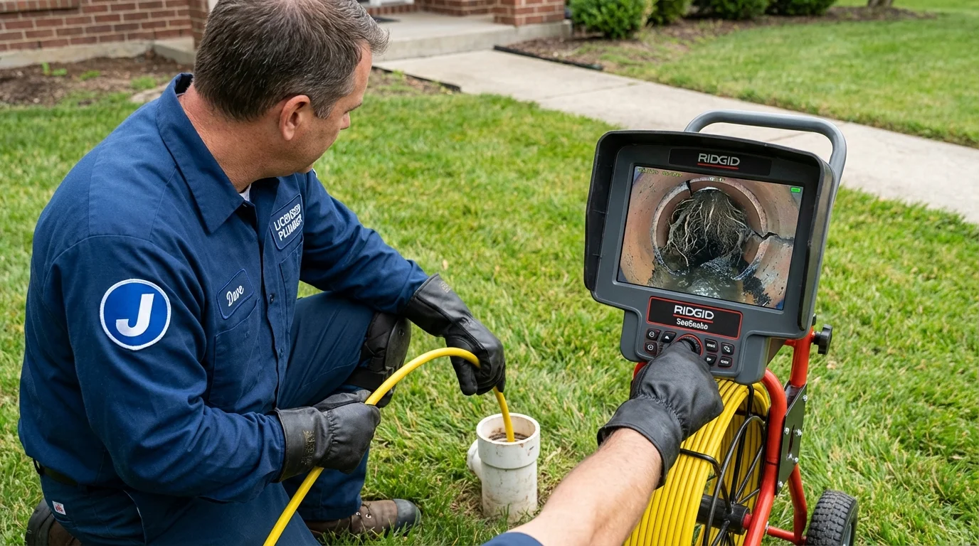 Sewer camera inspection being performed by Johns Plumbing LLC in Quinnesec